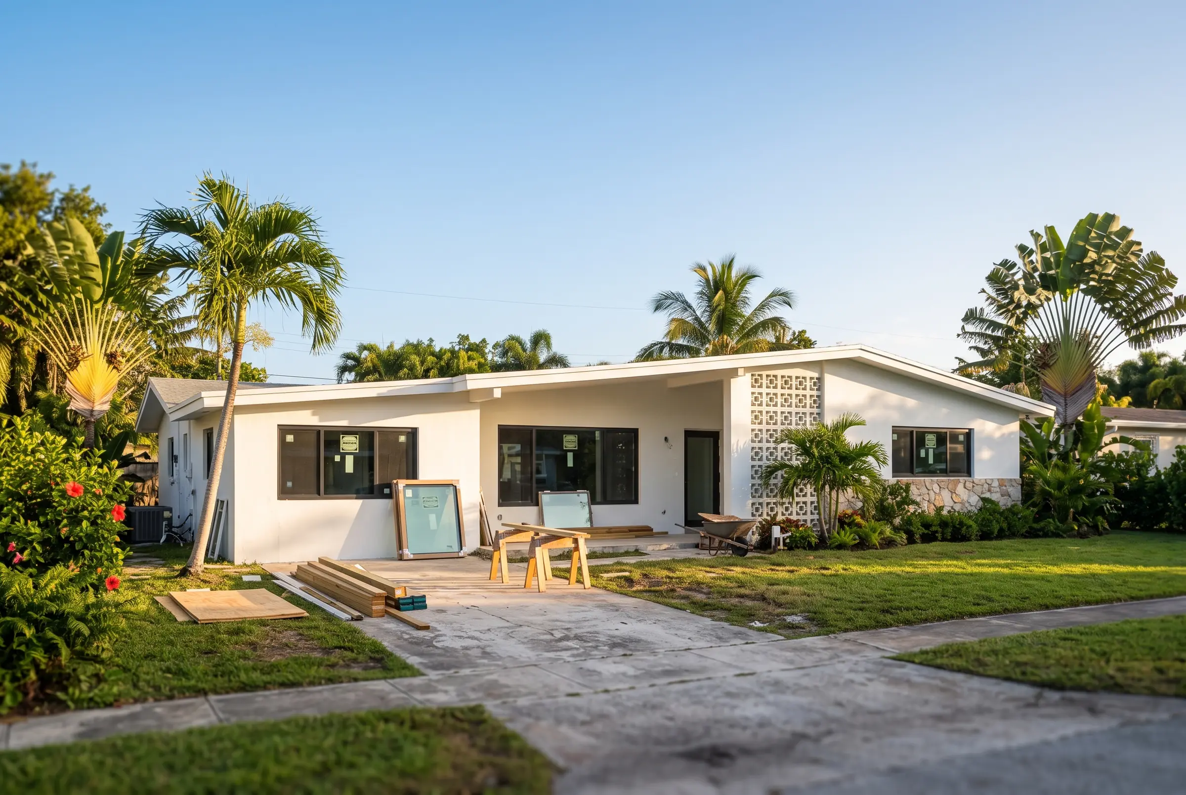 Miami Modern house under renovation